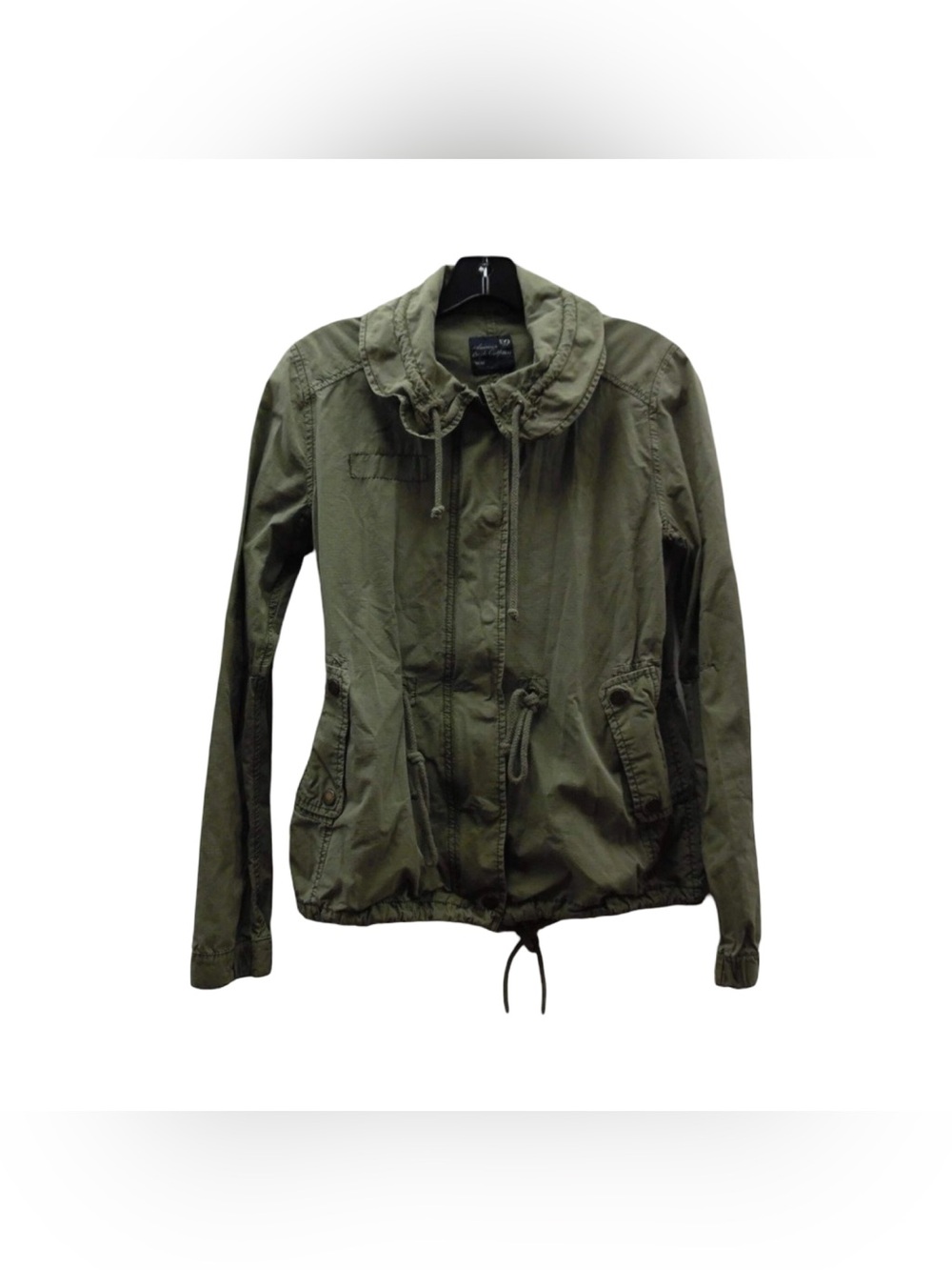 American Eagle Womens Utility Jacket Size M Green Military Coat Lightweight